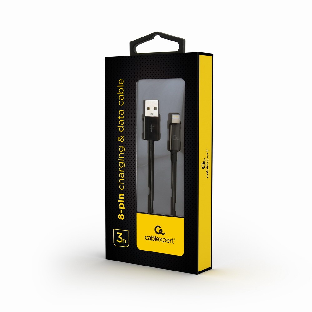 USB oplaadkabel zwart 3 meter