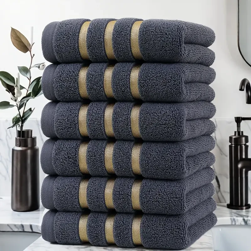 Luxe set van 6 katoenen handdoeken