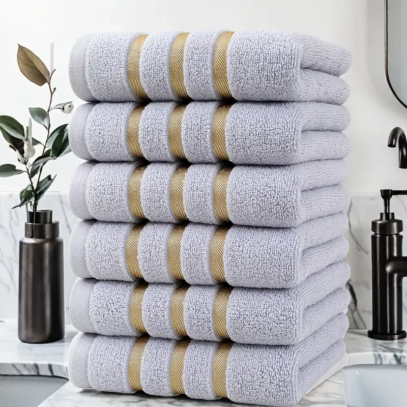 Luxe set van 6 katoenen handdoeken