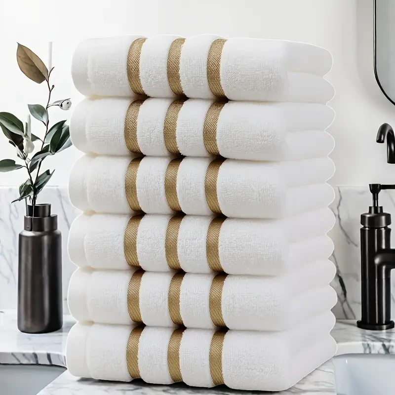 Luxe set van 6 katoenen handdoeken