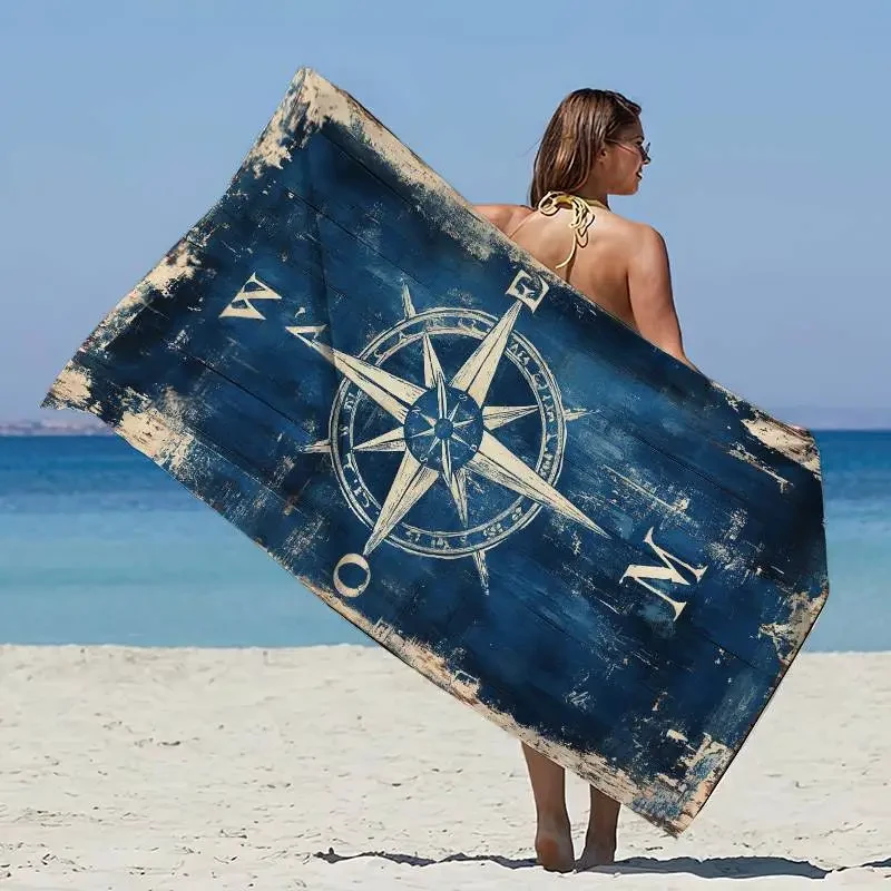 Strandlaken 80 x 160 met kompasprint
