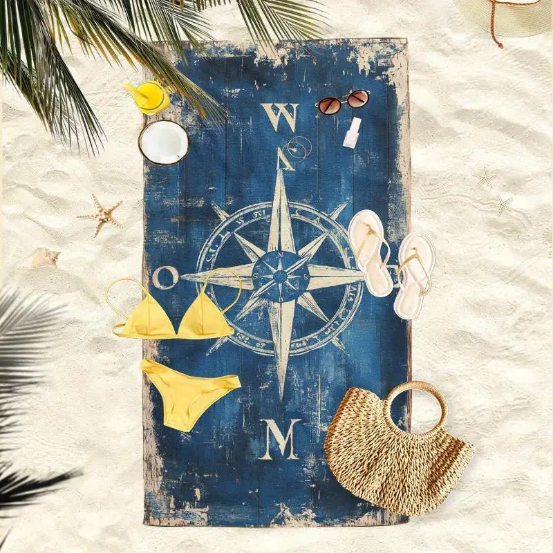 Strandlaken 80 x 160 met kompasprint