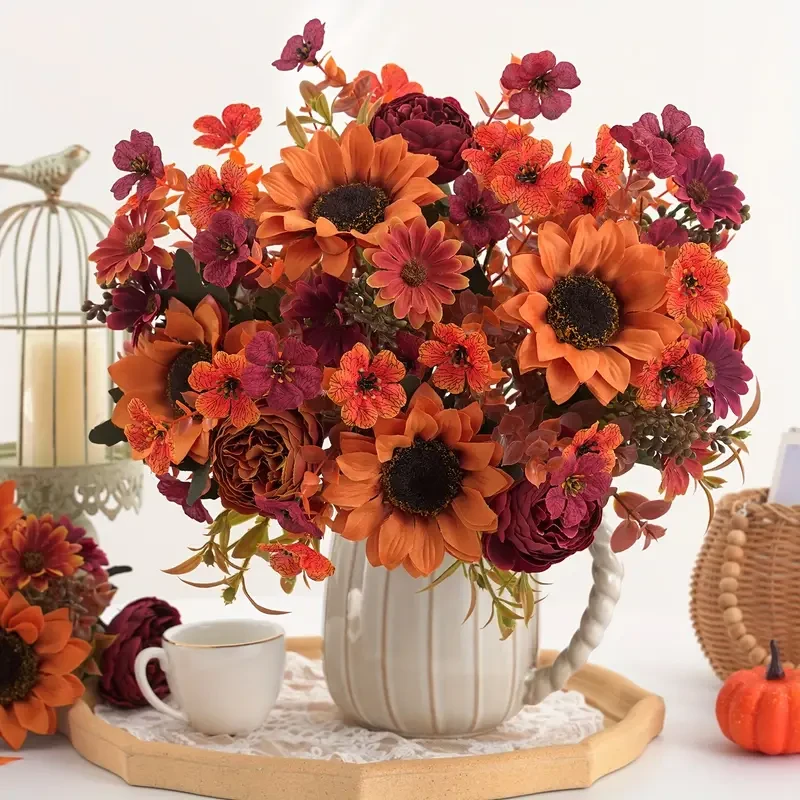 Kunsbloemen herfstboeket