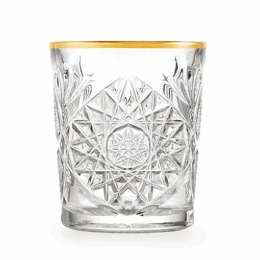 Libbey Hobstar gouden rand tumbler glazen